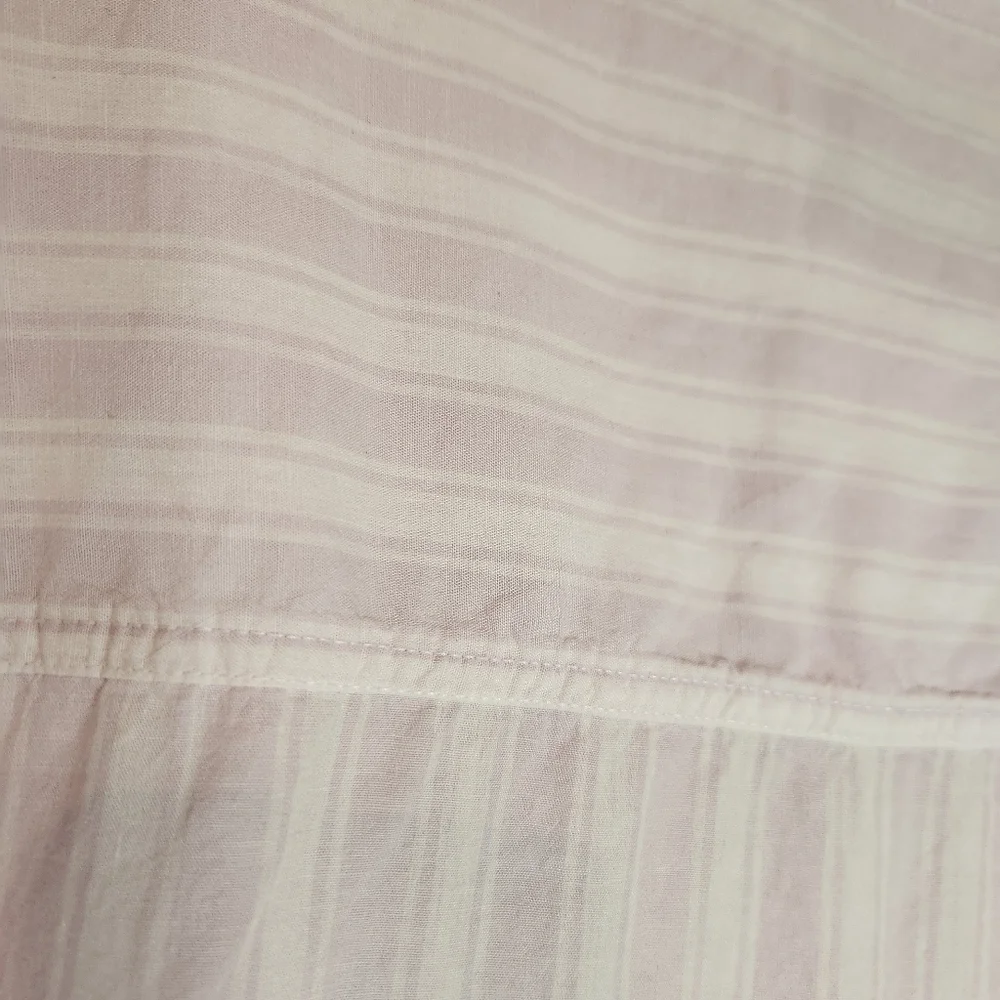 Lola River Striped Short Sleeve‎ Button-Up Shirt with Front Tie, Size S